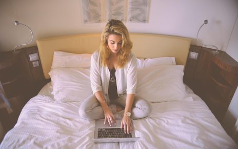 Woman, working, bed — How to Find the Best Night Part-Time Jobs Near You